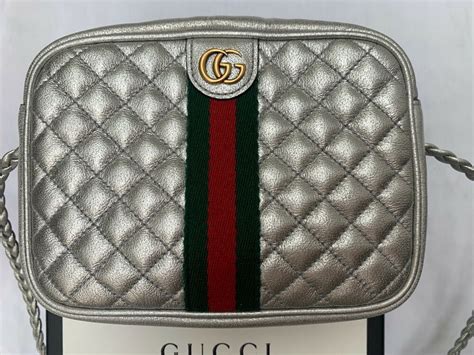 gucci silver quilted crossbody|gucci purses for women.